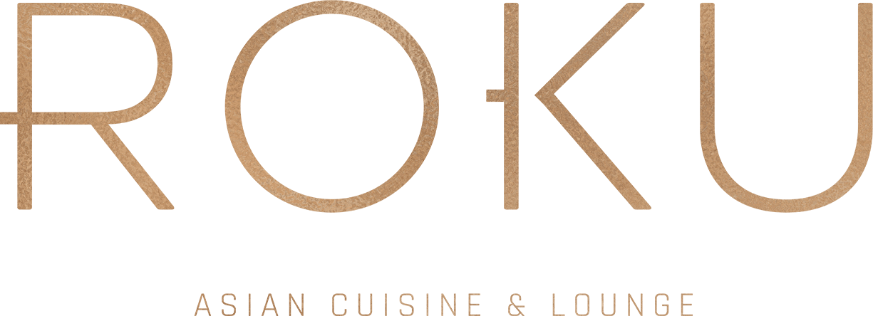 Het door Reflect ontworpen ROKU-logo met Asian Cuisine & Lounge