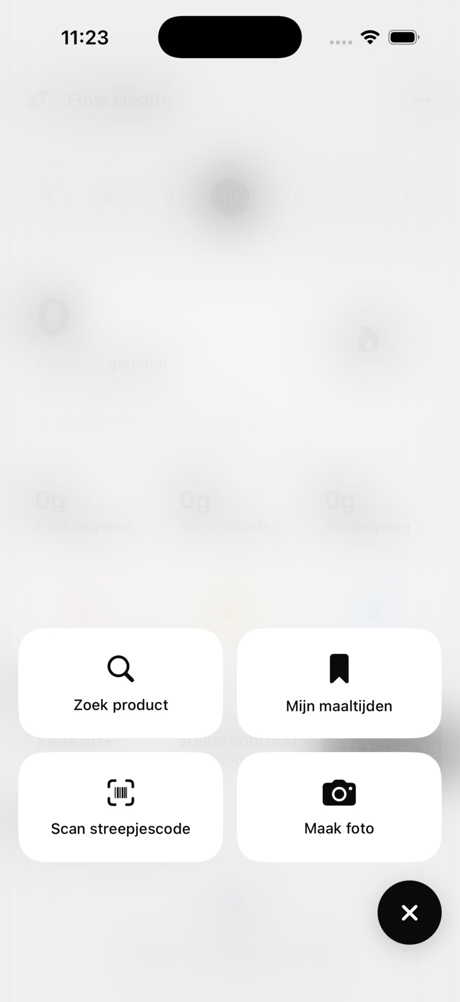 Logopties in de Flow Health iOS-app