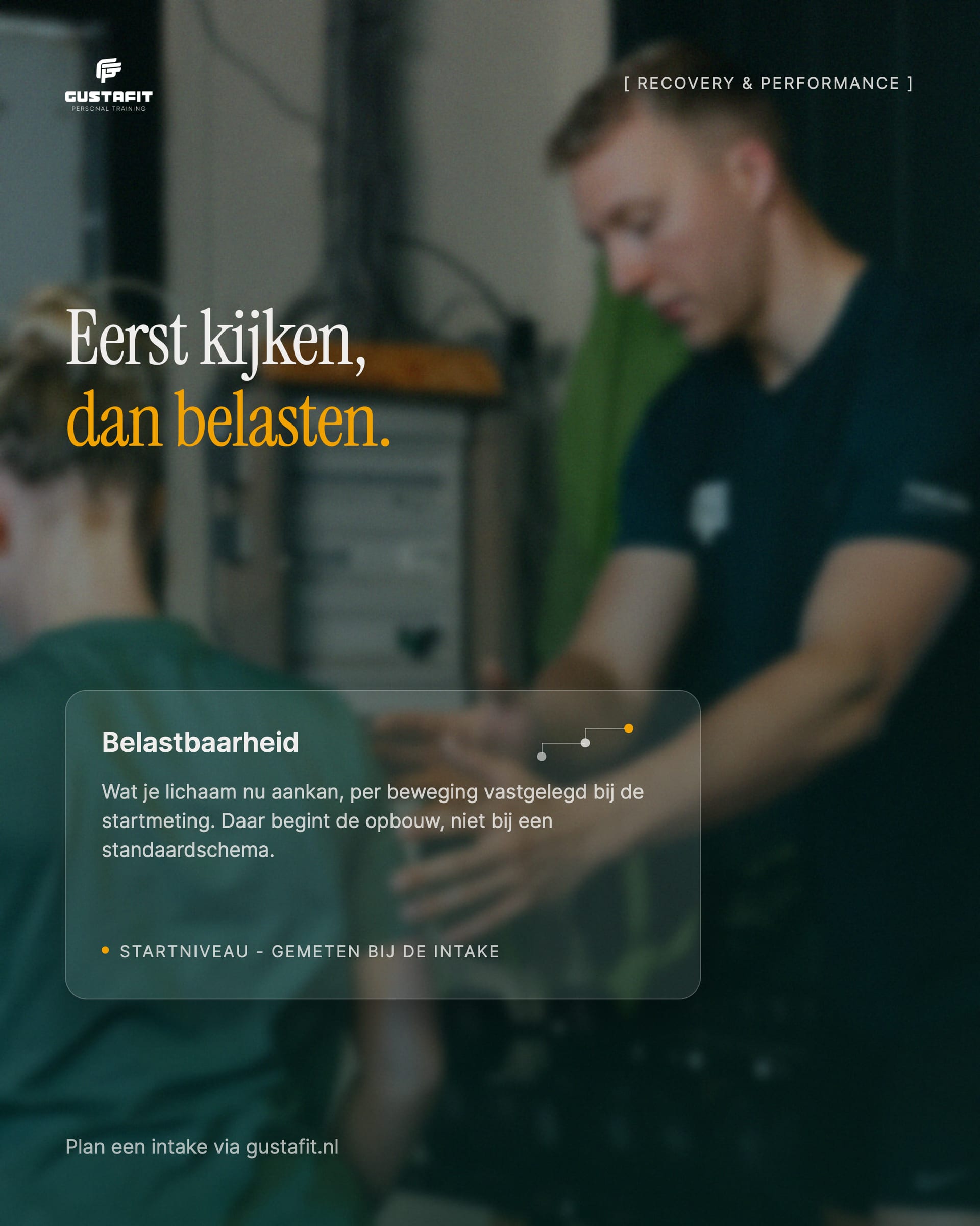 Campagnegraphic voor Gustafit Recovery en Performance